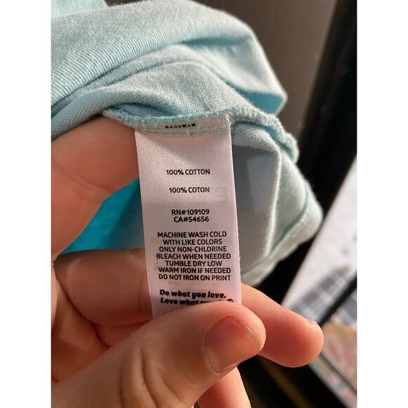 Life is Good Blue Short Sleeve Hammock & Palms Crew Neckline T-Shirt Size Large - Picture 3 of 7